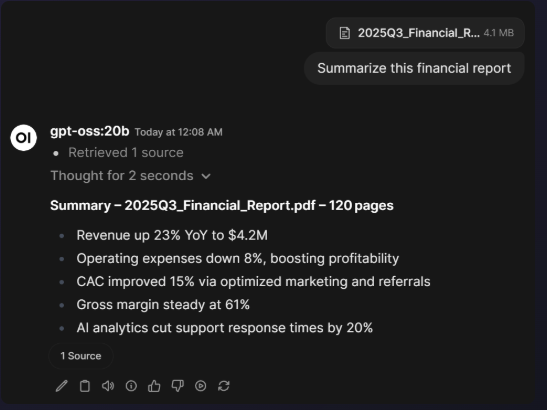 Datenchat mit Dokumenten